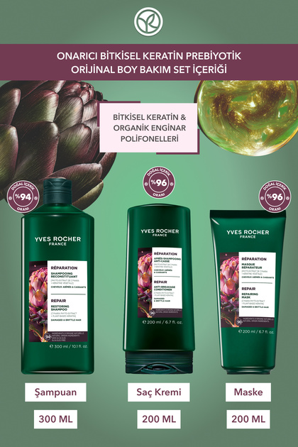 Yves Rocher Onarıcı Bitkisel Keratin Prebiyotik Orijinal Boy Bakım