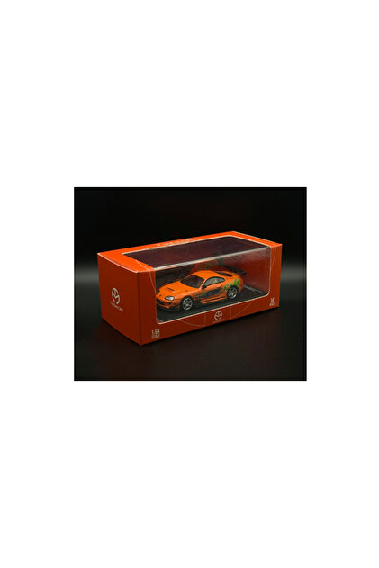 HOT WHEELS TimeMicro 1:64 Toyota Supra A80Z Orange JDM Tuned