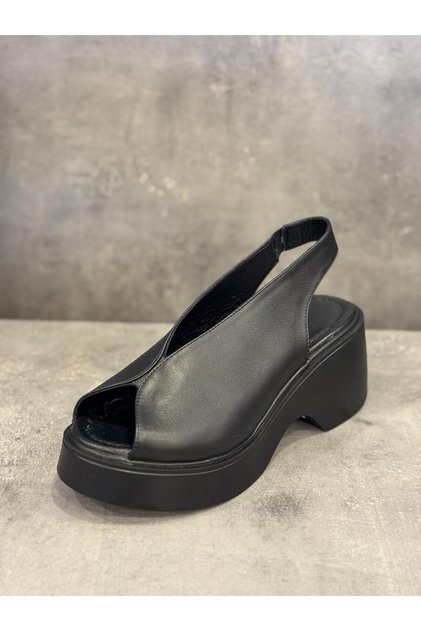 Handmade Genuine Leather Padded Heel Sandals