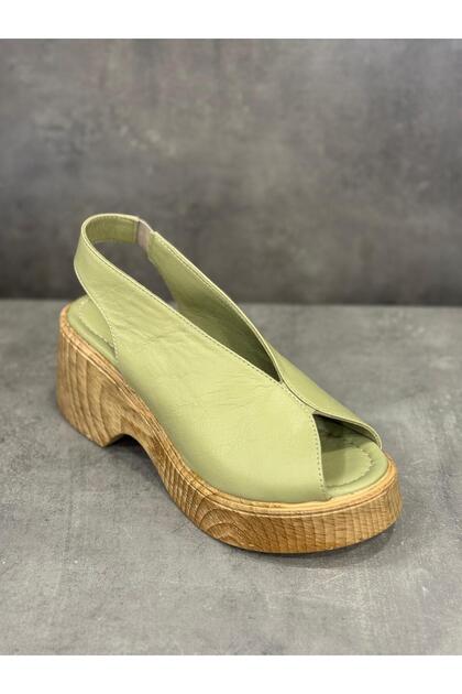 Handmade Genuine Leather Padded Heel Sandals