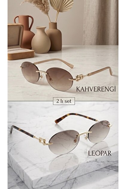 Vega- Women's Sunglasses Uv400 Protection Set of 2 New Legendary Season with Case and Wipe Cloth as a Gift 55-19-140