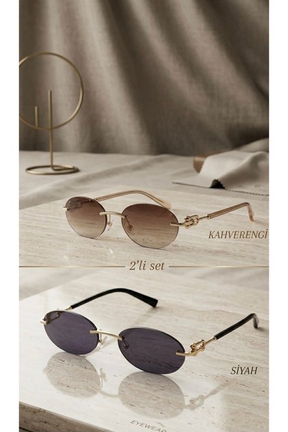 Vega- Women's Sunglasses Uv400 Protection Set of 2 New Legendary Season with Case and Wipe Cloth as a Gift 55-19-140