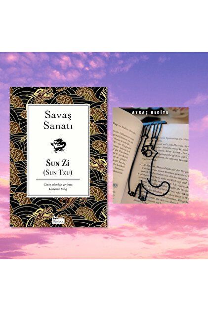 SAVAŞ SANATI / Paperback / Bookmark with Swinging Cat Figure Gift