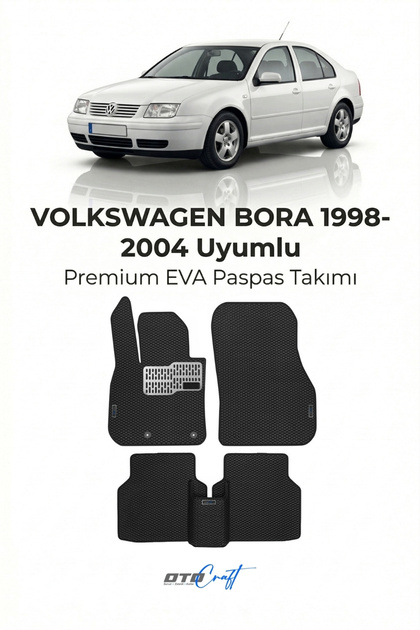 Volkswagen Bora (1998-2004) Araca Özel 3D Havuzlu Eva Paspas Tam Set 5 Parça