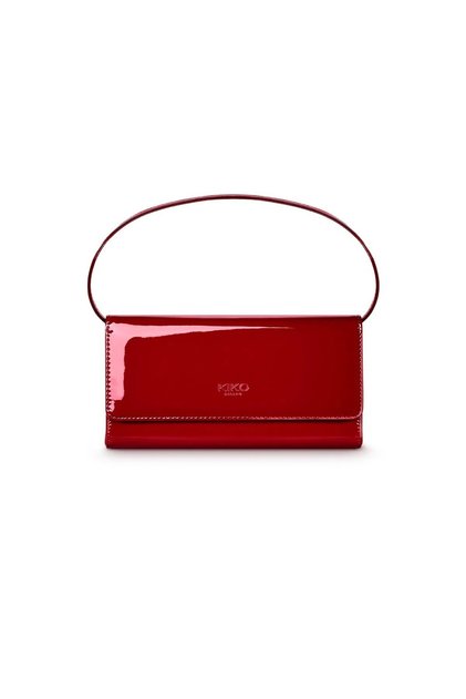 Flirt Alert Night Out Clutch Kırmızı Parlak El Çantası Makyaj Çantası