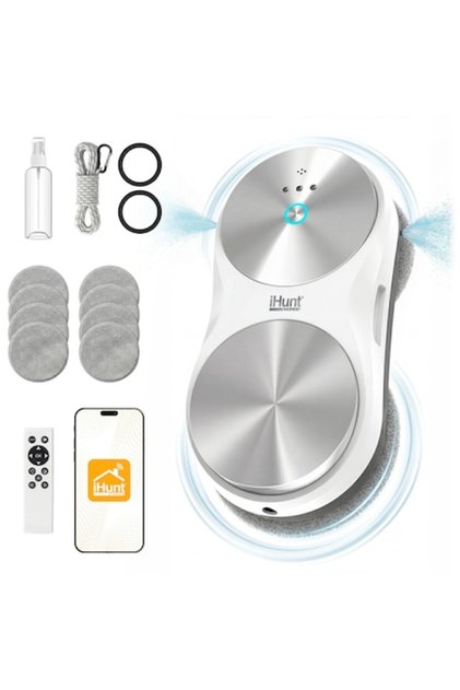 Robot inteligent pentru geamuri 6 Ultra, Pulverizare dublă, Putere 90W, 6000 Pa, Planificare AI, Rezervor de 50ml, Sistem UPS