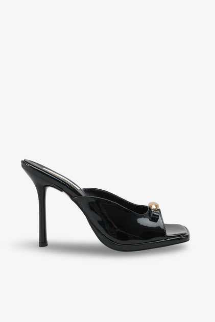 Women's Heeled Slippers Juliana Black Patent Leather