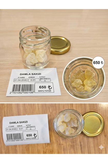 ORJİNAL DAMLA SAKIZI 10 GR CAM KAVANOZDA