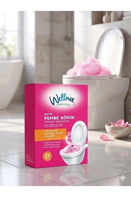 【Welina♡KAKORO·͜·⭑】 Wellnax Aktif PEMBE KÖPÜK Tuvalet Klozet Temizleyici 2x100 gr THE