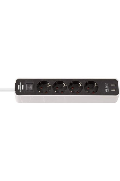Ecolor 4x Power 2x USB - 1.5μ - λευκό