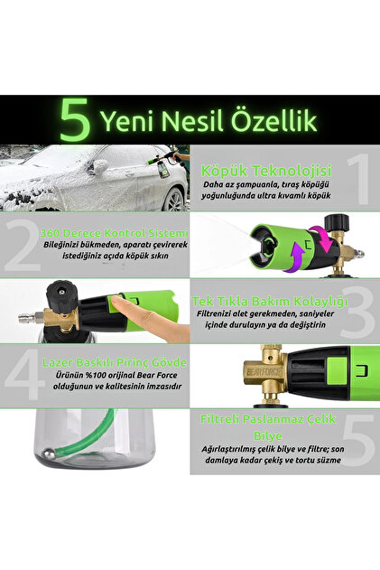 ROBEVE Bear Force Pro+ Foam Lance Bosch Aquatak İle Uyumlu Köpük