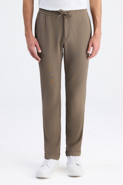 Slim Fit Mink Dobby Jogger Pants