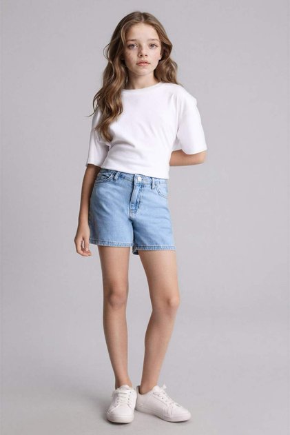 100% Cotton Jean Shorts for Girls H6179A826Sm