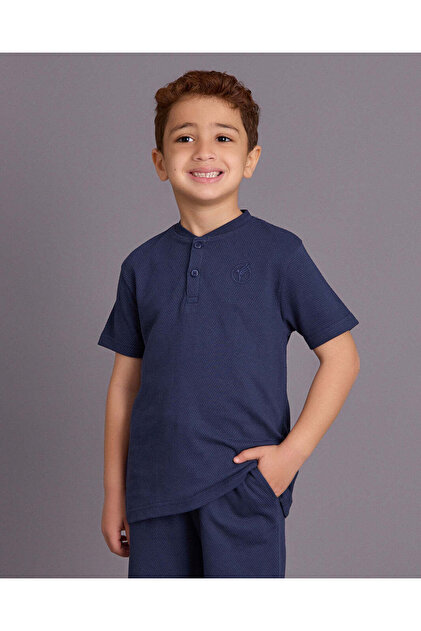 Boys Navy Plain Polo Shirt
