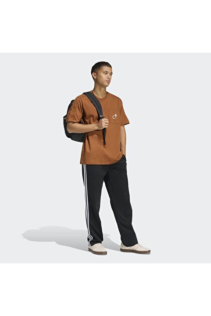 adidas Coffee Cafe Hoop Graphic Erkek Kahverengi Tişört (KB4842