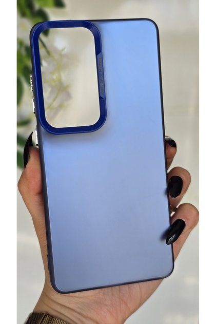 Samsung Galaxy S26 Ultra Compatible Blue Color Gradient Matte Silicone Case with Camera Frame Luxury Electro