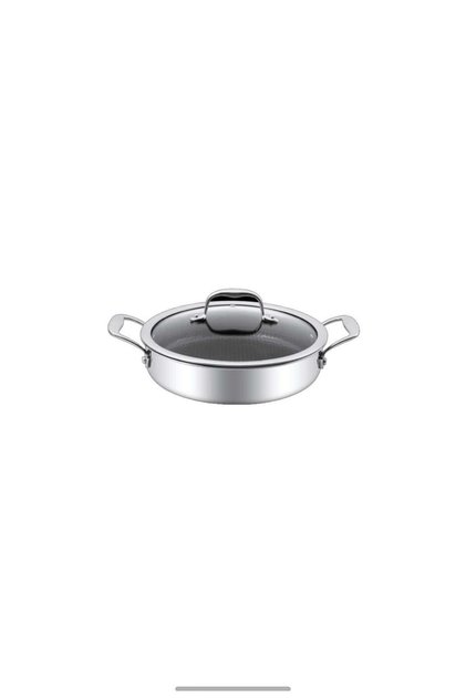 Professional Hybrid Stainless Steel Roasting Pan 3X Ceramic Coating 24 cm