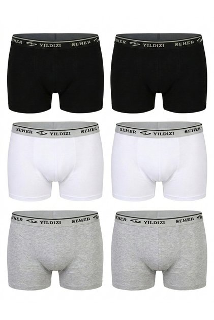 6-Pack Seher Men's Cotton Lycra Boxers Ser0060