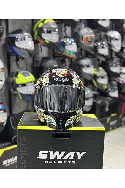 Sway Joker Siyah Double Vizör Full Face Kask Ece 22.06 ABS
