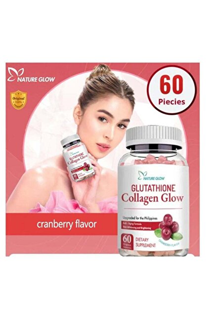 Glow NATURE Natural Cranberry Collagen with Glutathione Gummies and  Vitamins Skin Whitening Gum- Trendyol