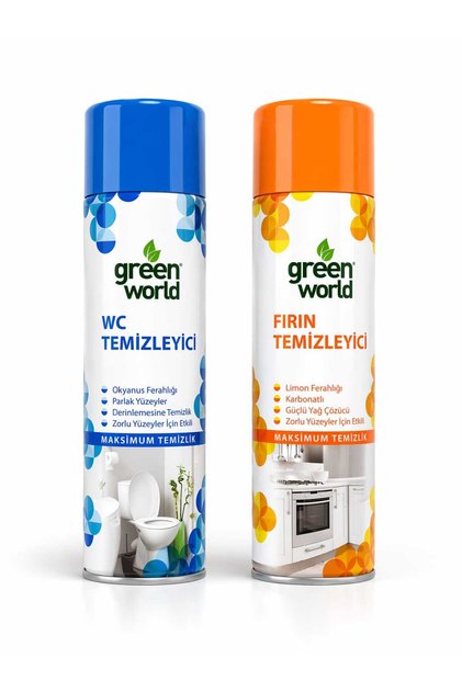 【ちんかんSHOP】クレンジングWⅡ クリーンフォームW Green World WC Temizleyici 500 ml ve Fırın Temizleyici 500 ml