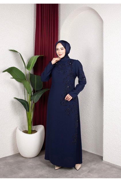 Zeliha abiye lacivert