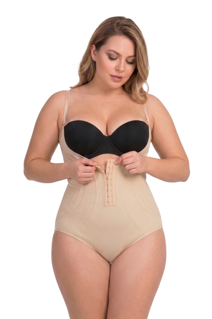 Skin Color Underwire Body Corset with Underbust Snaps