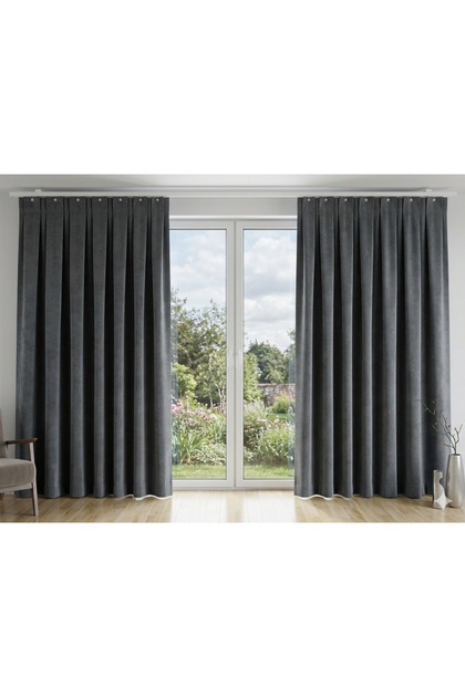 Kuzucuk Home Gri fon perde seyrek pile en 70 boy 2.50 iki kanat