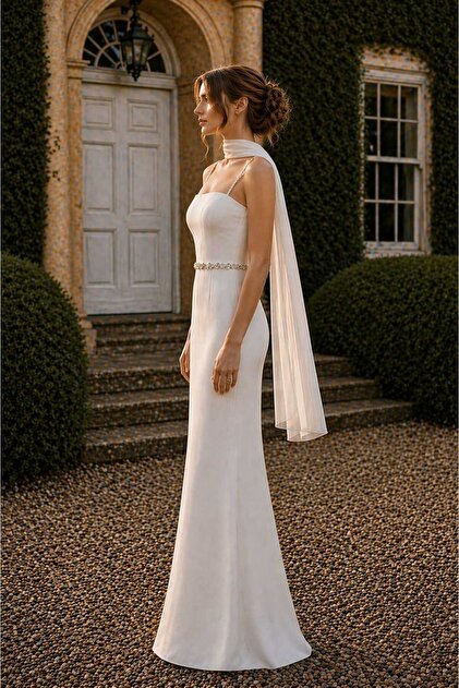 strapless white dress with brown belt Eyelet Details Belt Mini Leather Dress – LeatherViz