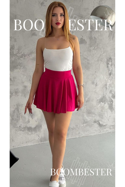Women's High Waist Pleated Mini Skirt with Shorts – Sandy Fabric Summer Comfortable Fit for Daily & Sports Wear