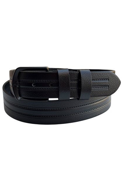 4 Cm. Sports Model Genuine Leather Men's Belt Black