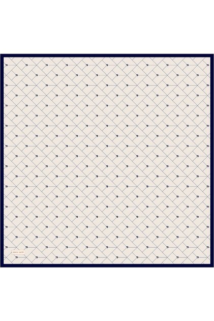 Cream 90X90 Silk Twill Scarf