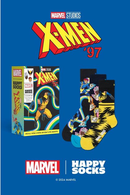 - Multicolor Marvel X - Men's 3-Piece Sock Gift Set