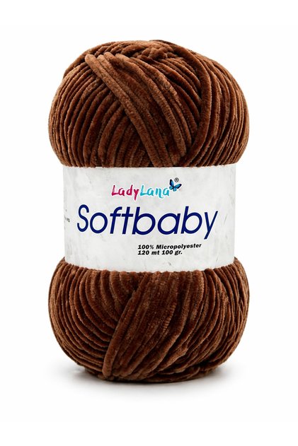 Softbaby (Velvet-Chenille) Hand Knitting Yarn 583 Sweet Coffee