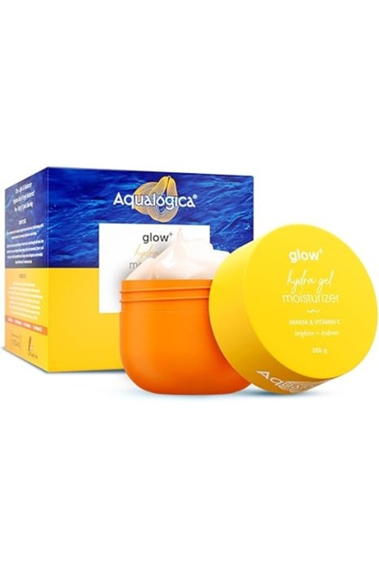 Large Glow Hydra Gel Moisturizer 200g - Vitamin C Brightening Face Cream for Radiant Skin