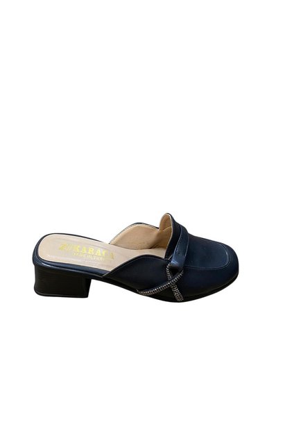 Women's Closed-Front Heeled Stone Slippers