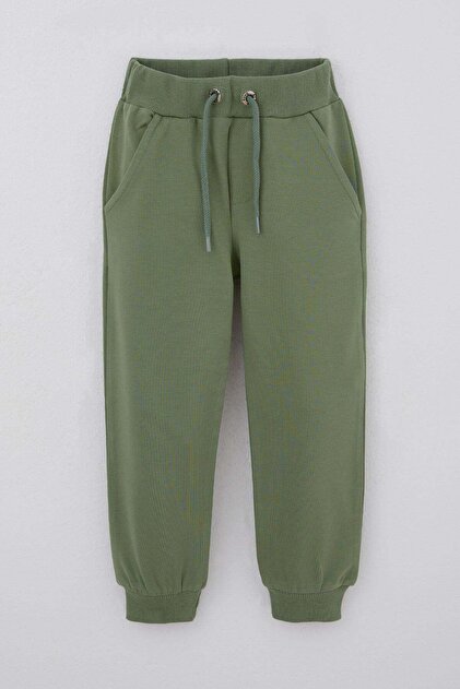 Boys' Sweatpants with Pockets, Ages 3-8, Khaki Green