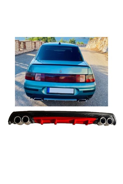 LADA VEGA UYUMLU BODY KİT DİFÜZÖR 4 ÇIKIŞ YUVARLAK KIRMIZI