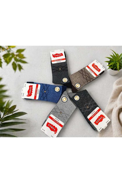 Men's Soft Combed Cotton Scented Washable Seamless Socks Mixed 4 Pieces