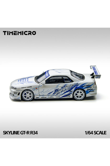 HOT WHEELS Timemicro Nissan Skyline GT-R R34 Nightingale 1/64