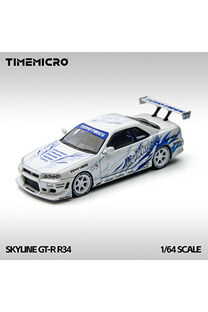 HOT WHEELS Timemicro Nissan Skyline GT-R R34 Nightingale 1/64