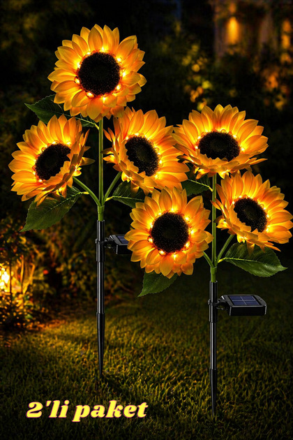 Solar Led Işık , Çiçek Model .Bahçe Aydınlatma , Güneş Enerjili