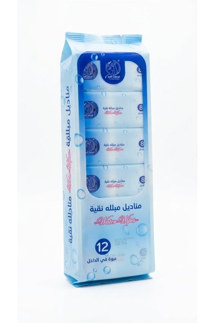 Soft Velvets Pure Wipes - 12's Pack