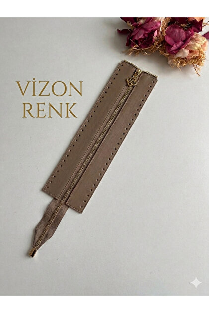 Faux Leather Zipper for Knitted Bags