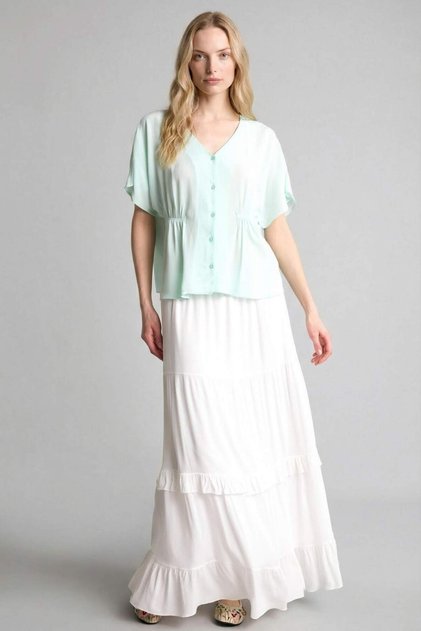 Crinkle Viscose Skirt H3465Ax26Sm
