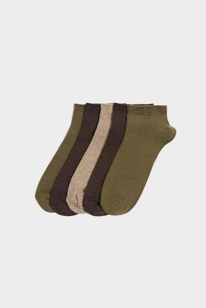 Men's 5-Pack Cotton Bootie Socks H3088Axns
