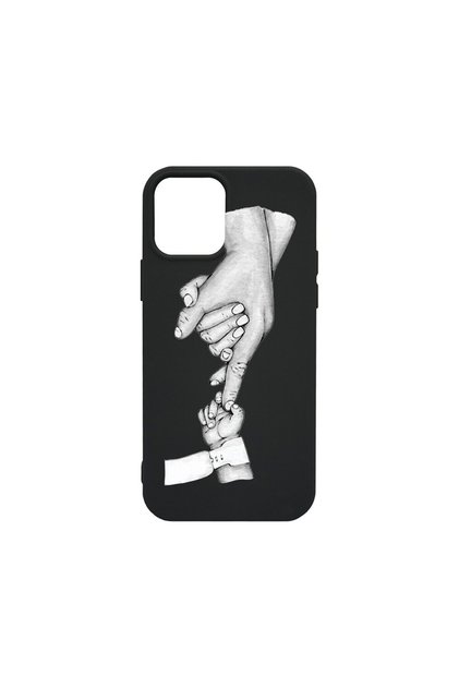 Θήκη Premium από Μαλακή Υγρή Σιλικόνη, Συμβατή με Apple iPhone 12 Pro, Mother Hand, Λεπτή, Εσωτερική επένδυση μικροΐνας, Αντικραδασμική, Ανθεκτική σε κρούσεις, Προστασία Κάμερας, PB 958
