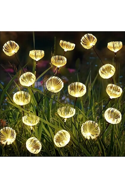 GÜNEŞ ENERJİLİ 6 TOP LED SARI RENK DENİZ ANASI LED BAHÇE AYDINLATMA SOLAR BAHÇE SÜSÜ SGE1004