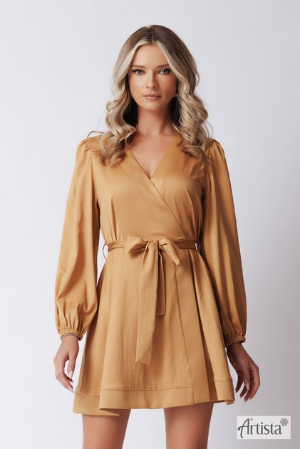 Rochie elegantă petrecută cu cordon în talie