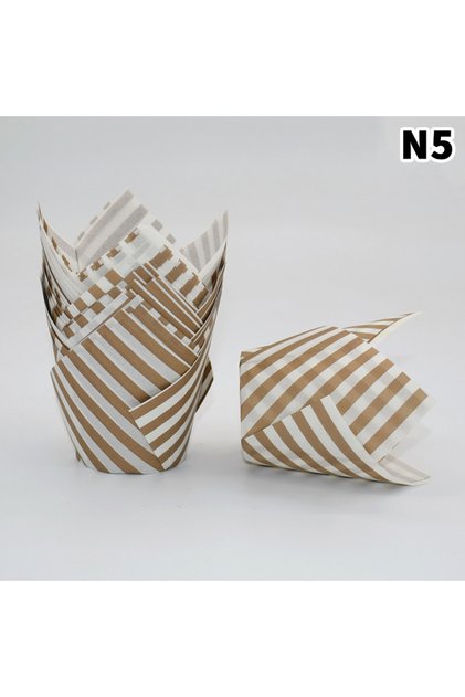 5 50pcs/sets Tulip Muffin Cupcake Paper Cups Oilproof Cupcakes Liners Baking Cake Box Cake Decorati.